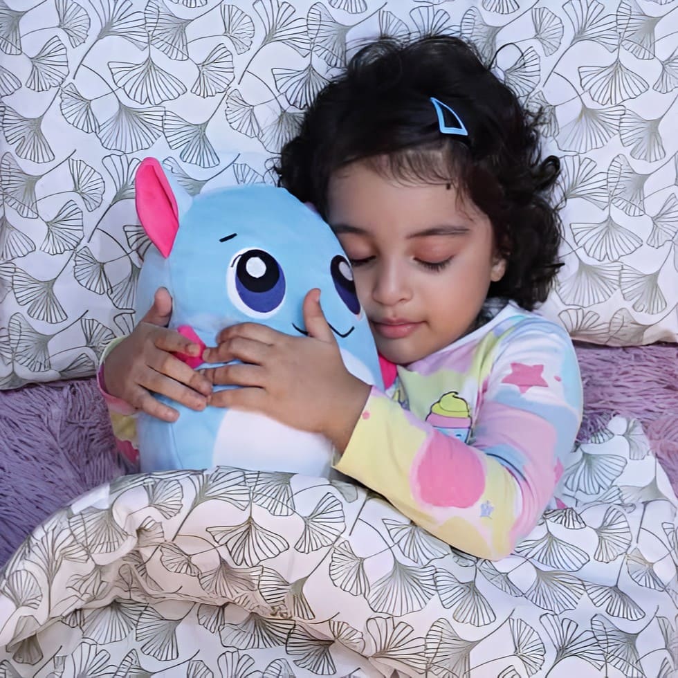 Blue Plush Pillow Soft Toy - Luna (Medium 28 cm)