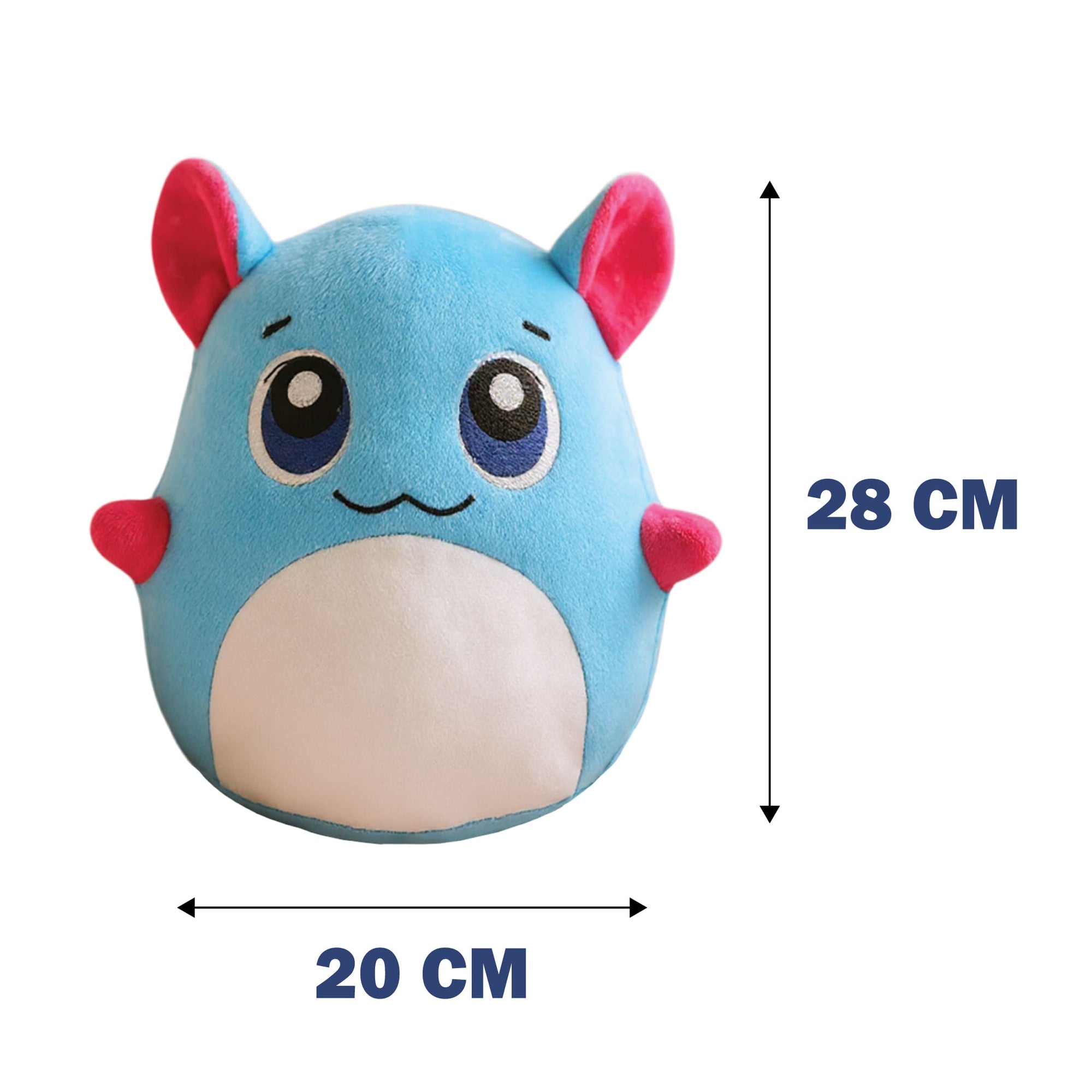 Blue Plush Pillow Soft Toy - Luna (Medium 28 cm)