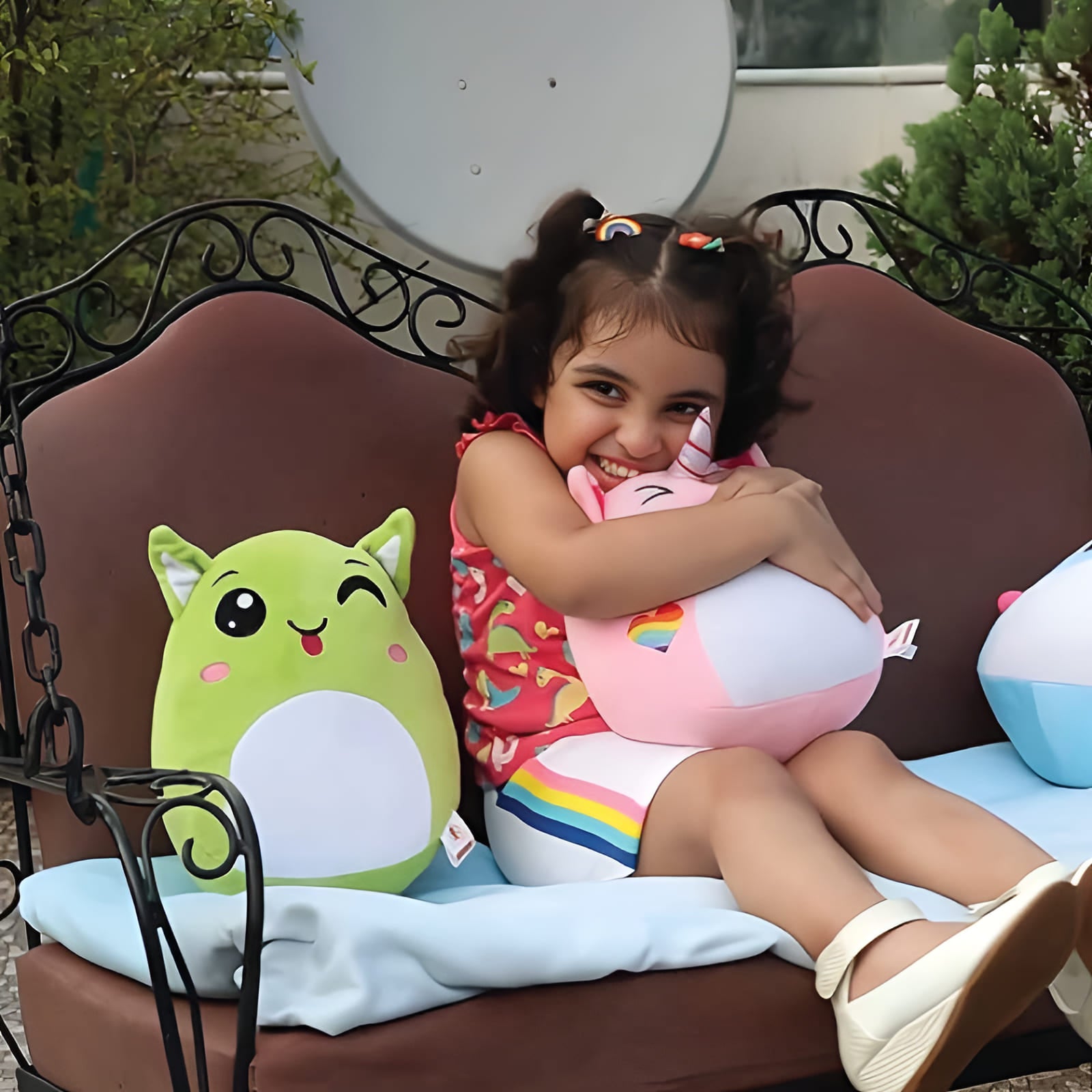 Green Plush Pillow Soft Toy - Vega (Medium 28 cm)